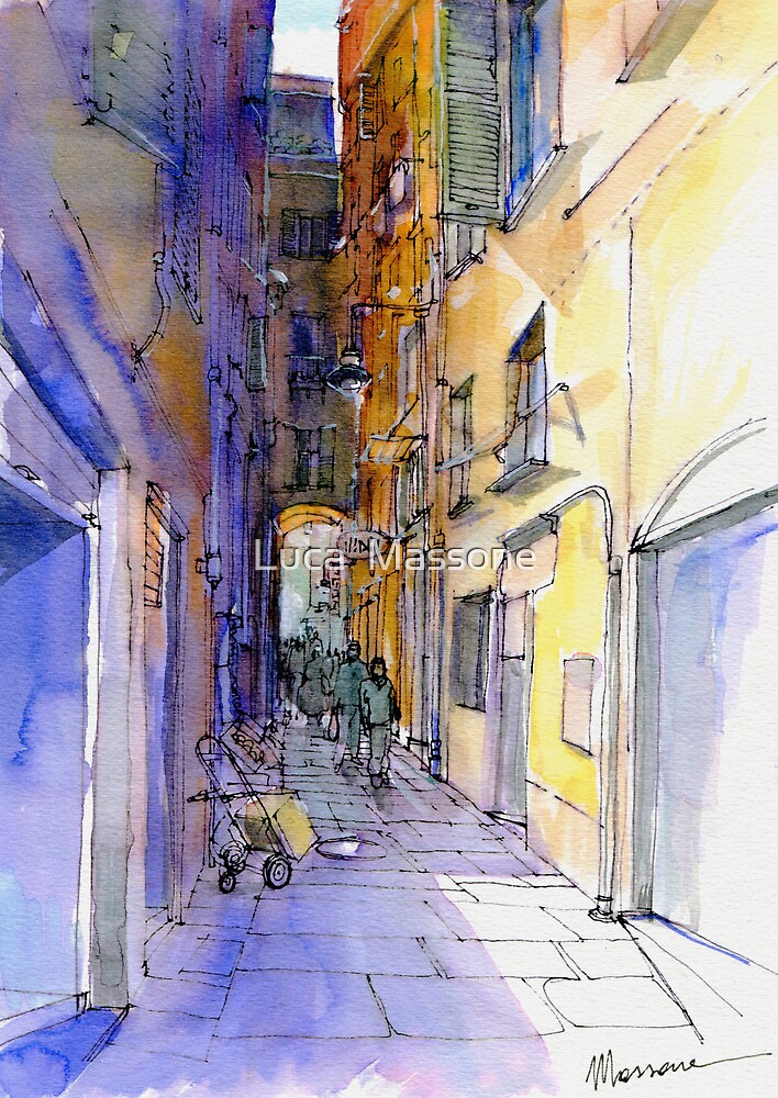 "Vicolo di Genova" by Luca Massone disegni | Redbubble