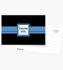 blue ribbon thank you Postcards