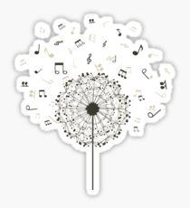 Pegatina La música un diente de león