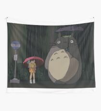 Tela decorativa Escena de Totoro Rain