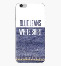 Vinilo o funda para iPhone Tejanos azules camisa blanca