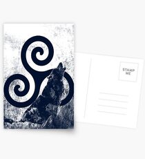 Triskele and Wolf Postcards