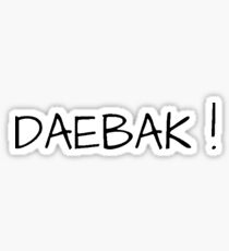 Daebak! - Black Sticker