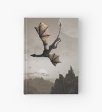 Zwei Drachen fliegen über den Berg Notizbuch