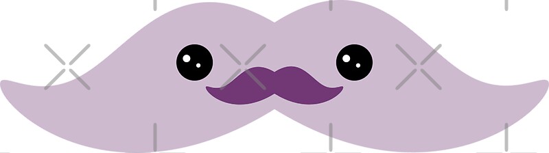 Cute Purple Mustache Stickers By Sugarhai Redbubble