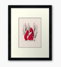 Fox in Shrub Framed Print
