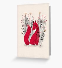 Fox in Shrub Greeting Card