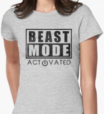Beast Mode Bodybuilding Gym Sports Motivation Women's Fitted T-Shirt