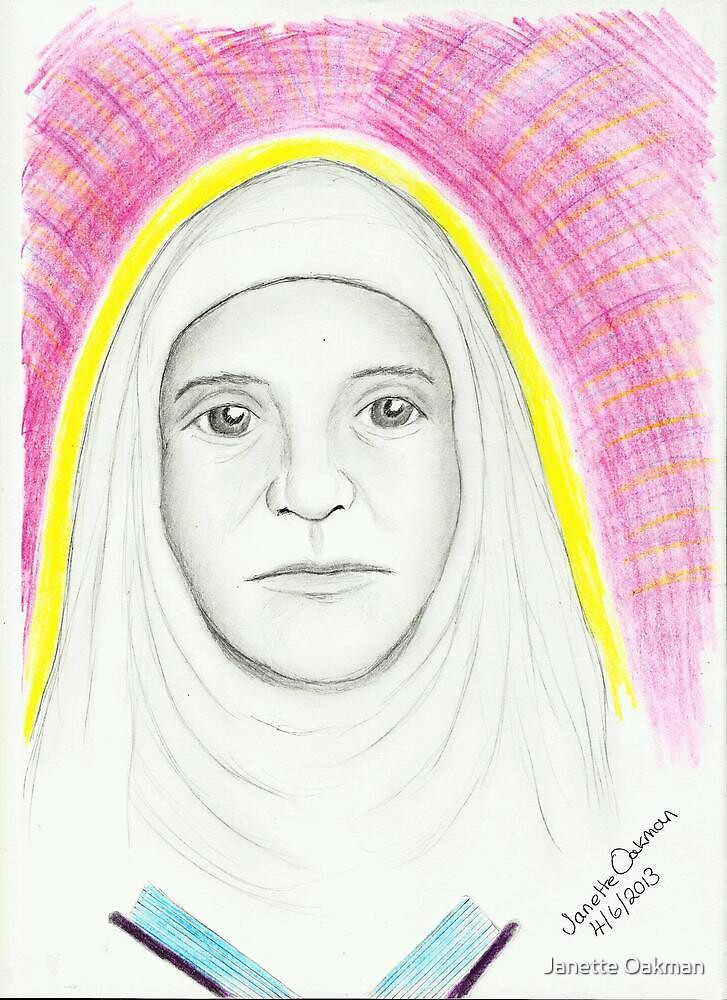 "Nun - Pencil Drawing 1" by Janette Oakman | Redbubble