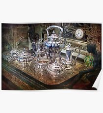 Antique Tiffany Sterling Silver Coffee Tea set Poster