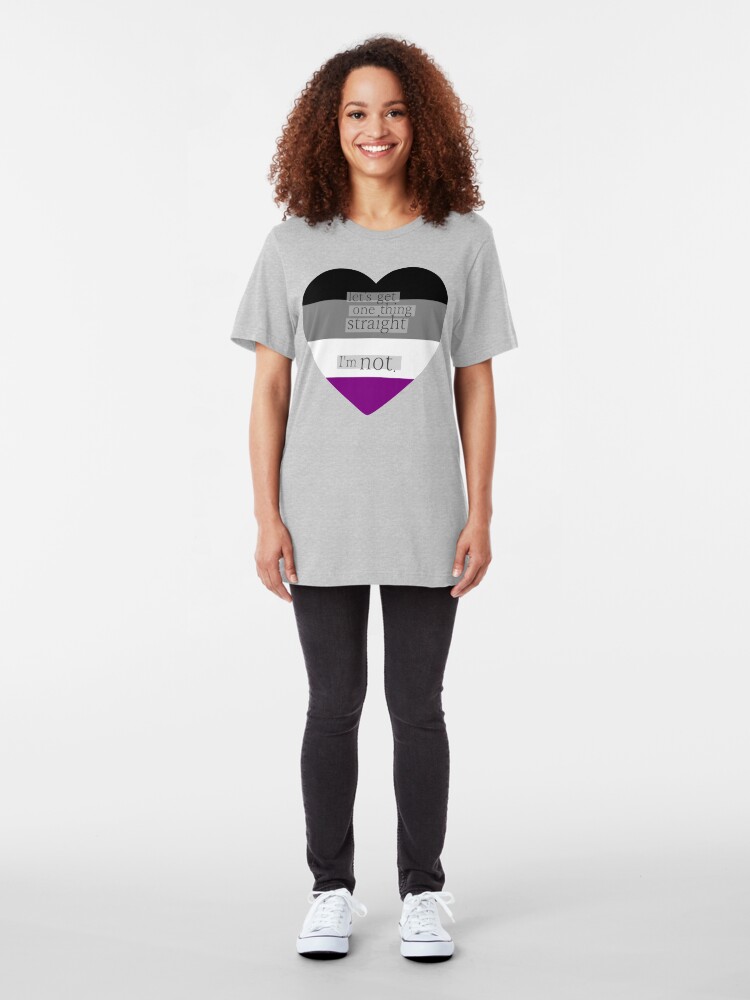 Lets Get One Thing Straight Im Not Asexual Heart Flag T Shirt By Margotte Redbubble 