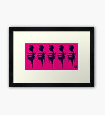 Five Mics Framed Print