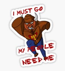 Aqua Buffalo! (Worms) Sticker
