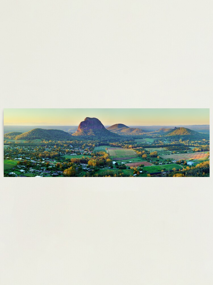 Alternate view of Glasshouse Mountains, Queensland, Australia Photographic Print