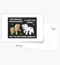 Marik and Bakura Ponies Postcards
