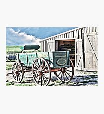 Midwest Buggy and Barn Photographic Print