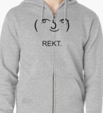 Le Lenny | REKT (Black) Zipped Hoodie