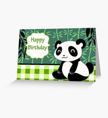"Happy Birthday" Cute Panda Greeting Card
