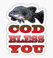 Cod Bless You Sticker