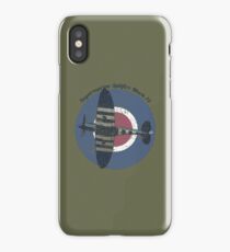 Vintage Fighter Plane Supermarine Spitfire Mark 19 iPhone Case/Skin