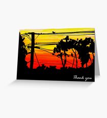 Sunset Thank you Greeting Card