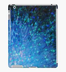 GALACTIC SCALES - Sea Scales in Deep Royal Marine Navy Blue Tones, Stars Abstract Acrylic Painting iPad Case/Skin