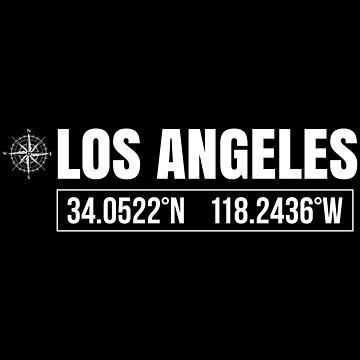 Los Angeles City GPS Coordinates Souvenir USA' Men's T-Shirt