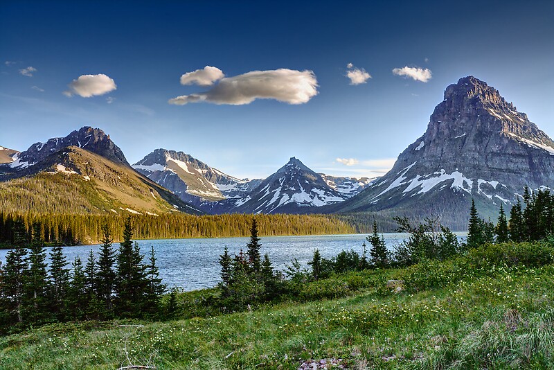 "Two Medicine Lake, Glacier National Park" Photographic Prints by