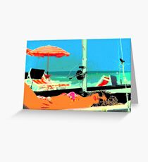 Pop summer with Wislawa Szymborska...(For this year you do not change...same boat same sea!!) Greeting Card