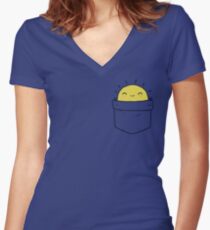 My Pocket Sun Women's Fitted V-Neck T-Shirt
