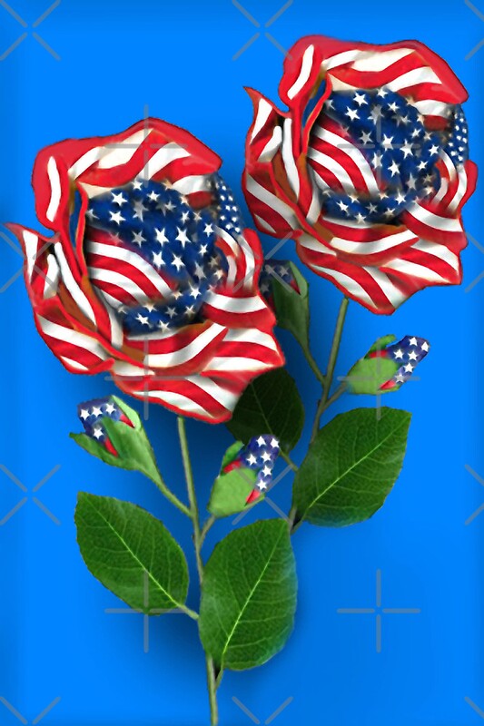 UNITED STATES PATRIOTIC ROSE PICTURE /CARD * ★" by Bonita ђєℓℓσ Redbubble