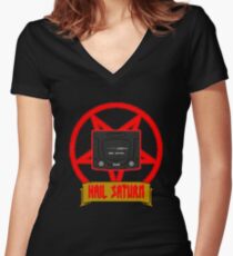 Hail Saturn Women's Fitted V-Neck T-Shirt