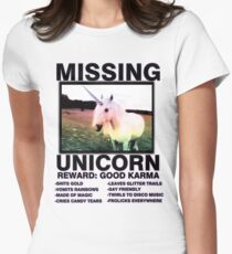 Missing unicorn Women's Fitted T-Shirt