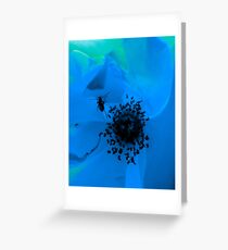 insect in blue flower Greeting Card