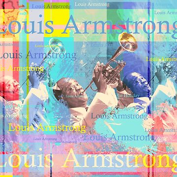 Louis Armstrong vintage jazz concert poster t-shirt