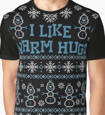 Snowman I Like Warm Hugs Quotes Graphic T Shirt Snowman I Like Warm Hugs Quotes Graphic T Shirt