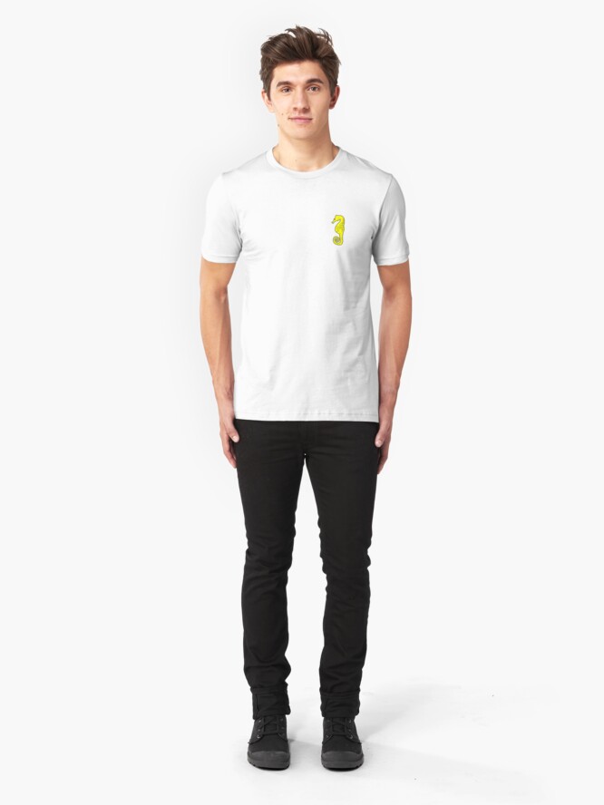 Alternate view of Seahorse T-shirt - Black and Yellow Slim Fit T-Shirt