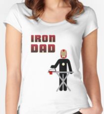 Iron Dad ironing Women's Fitted Scoop T-Shirt