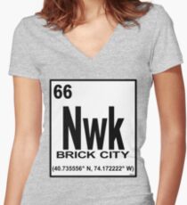 'Newark Element' Women's Fitted V-Neck T-Shirt