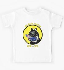 Black Cats VS-23 Crest for Dark Colors Kids Tee