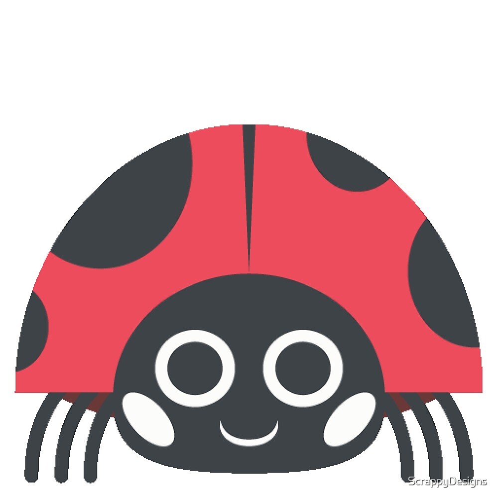 "Ladybug Emoji" by ScrappyDesigns Redbubble