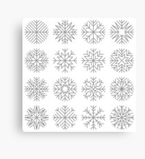 minimalist snow flakes Canvas Print
