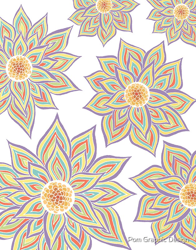 "Floral Rhythm" by Pom Graphic Design Redbubble