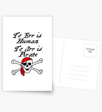TO ERR IS HUMAN. TO ARR IS PIRATE Postcards