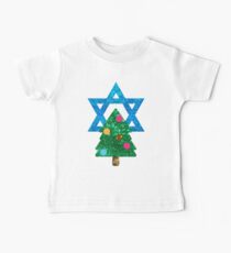 glitter christmukkah hanukkah Baby Tee