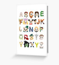 Oz-abet (an Oz Alphabet) Greeting Card
