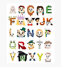 Oz-abet (an Oz Alphabet) Photographic Print