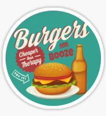 Burgers and Booze Sticker
