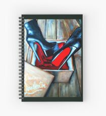 Christian Louboutin Red Bottom Boot in a Box Spiral Notebook