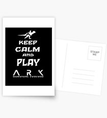 KEEP CALM AND PLAY ARK white Postcards